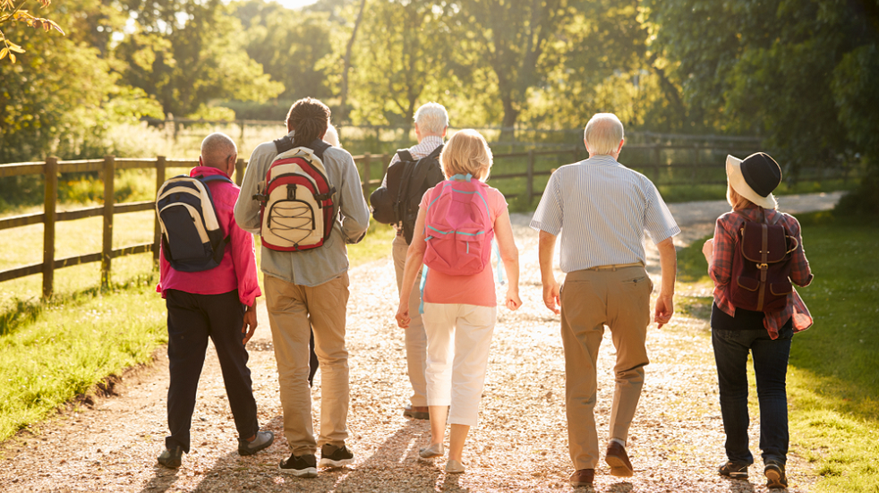 Friends walking